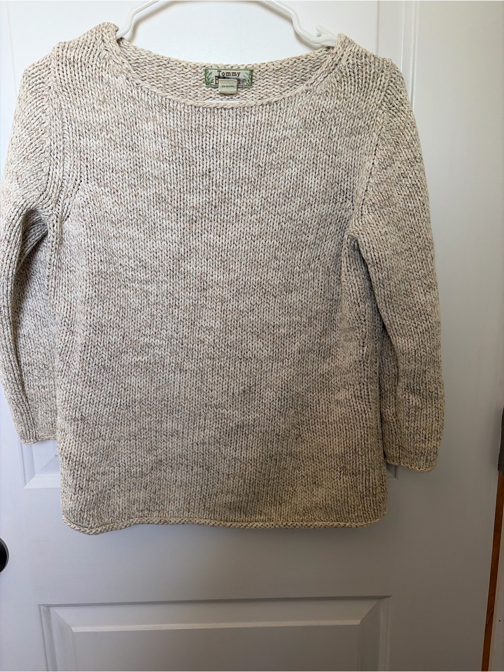 Vintage Tommy Bahama Cream Marled Knit Sweater - Women's